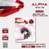 ALPHA SPROCKET สเตอร์หน้า 13 ฟัน (520) มียาง ใช้สำหรับ Honda CBR250, CBR300 , CB300F , CRF250 M / L, CRF300L, CB300R [ APF3501.13RB ]