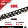 RK TAKASAGO CHAIN โซ่มอเตอร์ไซค์ รุ่น KRO O-Ring ขนาด 525-120 ข้อ ข้อต่อหมุดย้ำ สีดำหมุดทอง [525-120 KRO O-RING BL]