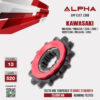 ALPHA SPROCKET สเตอร์หน้า 13 ฟัน มียาง ใช้สำหรับ Kawasaki Ninja250 / Ninja300 / Z250 / Z300 / Versys300 / Ninja400 / Z400 [ APF1317.13RB ]