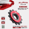 ALPHA SPROCKET สเตอร์หน้า 13 ฟัน มียาง ใช้สำหรับ Kawasaki Ninja250 / Ninja300 / Z250 / Z300 / Versys300 / Ninja400 / Z400 [ APF1317.13RB ]