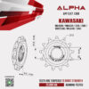 ALPHA SPROCKET สเตอร์หน้า 13 ฟัน มียาง ใช้สำหรับ Kawasaki Ninja250 / Ninja300 / Z250 / Z300 / Versys300 / Ninja400 / Z400 [ APF1317.13RB ]